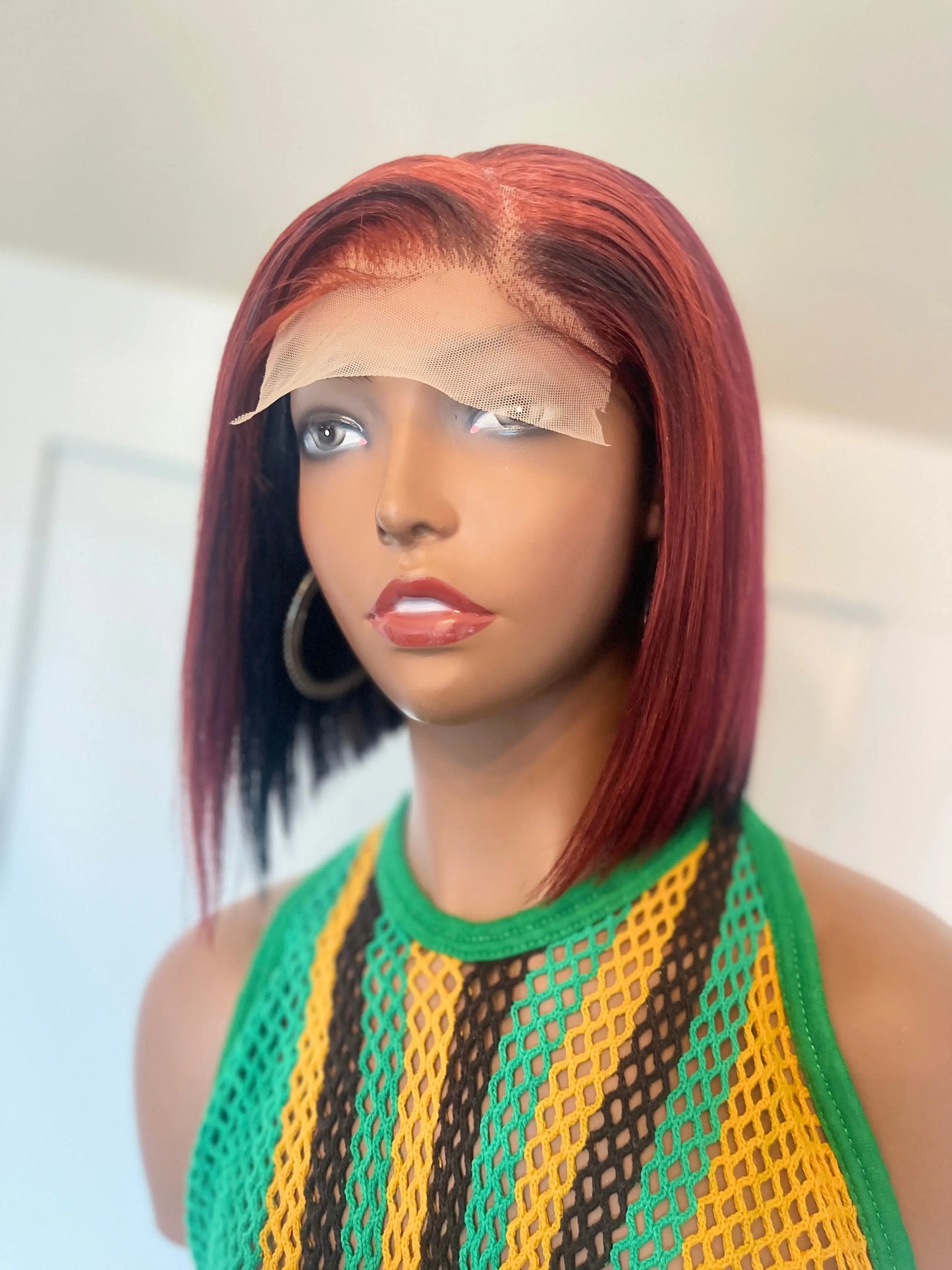 Ashly 1b/530 Bob Pre-Plucked 100% Human Hair Wig Kymi J's Collection