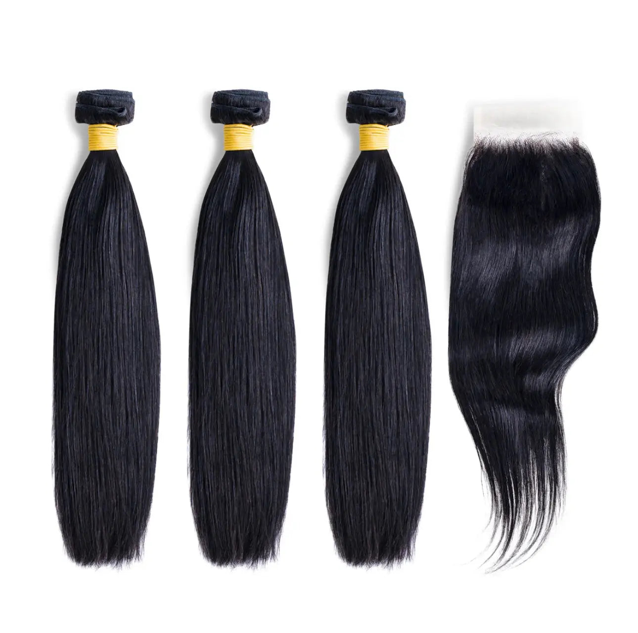 Straight Hair 3 Bundles with closure Radiant Beauty Lounge